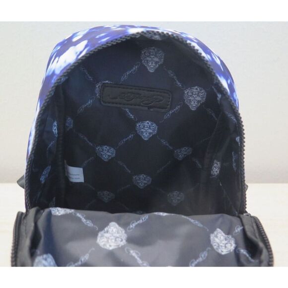 Ed Hardy EH321326B Blue/Tiger On Tie Dye Nylon Backpack - Picture 9 of 11